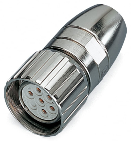 Connecteur - 6 pôles - m23 femelle droit - a souder