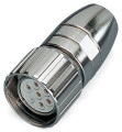 Connecteur - 6 pôles - m23 femelle droit - a souder