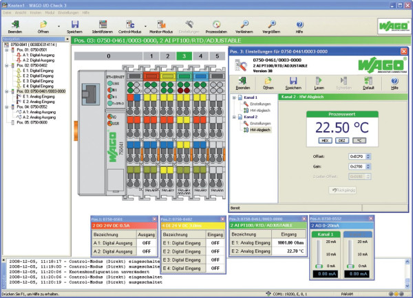 Outil de configuration wago-i/o-check (logiciel + câble usb)