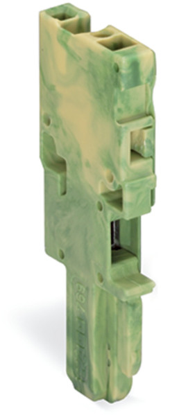 Connecteur femelle 1c / 1 pôle / vert-jaune