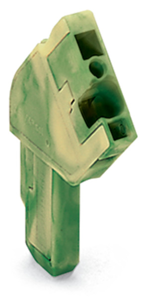 Connecteur femelle 1c incliné / 1 pôle / vert-jaune