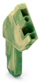 Connecteur femelle 1c incliné / 1 pôle / vert-jaune