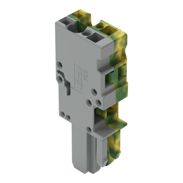 Connecteur femelle pour 1 conducteur gris/ja-ve