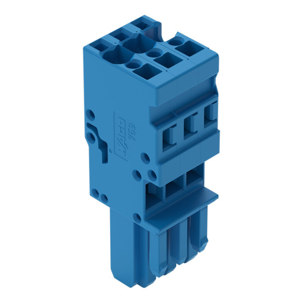 Connecteur femelle pour 1 conducteur bleu
