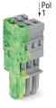 Connecteur femelle pour 1 conducteur ja-ve/gris
