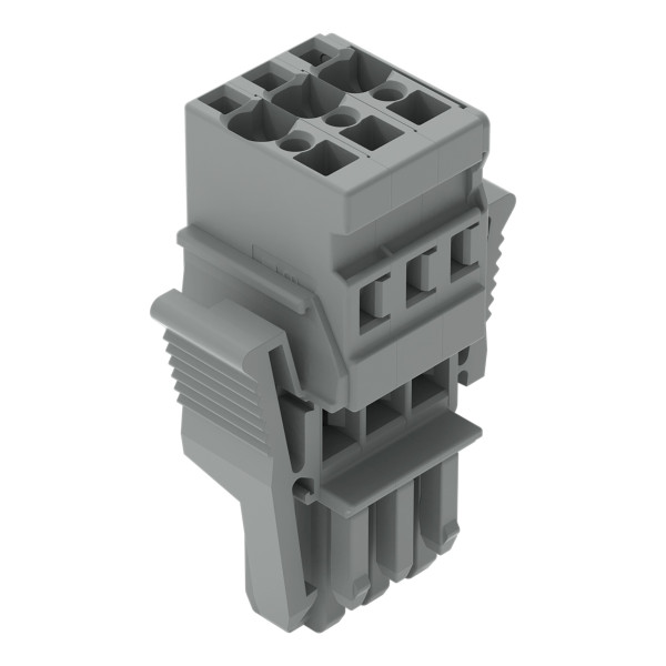 Connecteur femelle 1c, 3 pôles / avec cliquet de verrouillage