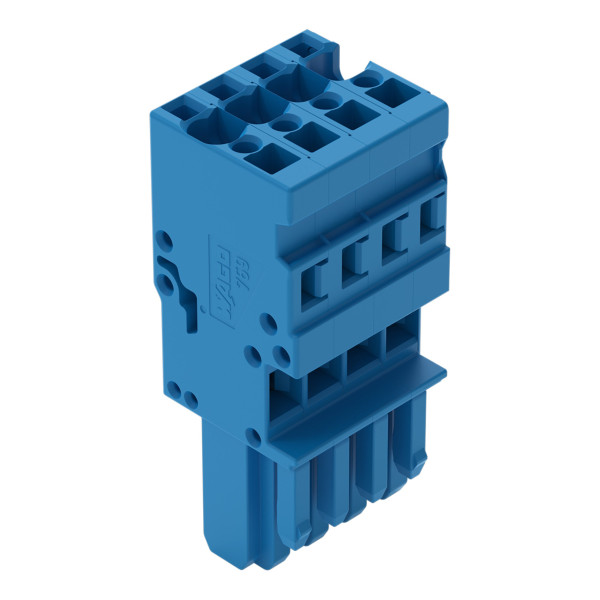 Connecteur femelle pour 1 conducteur bleu