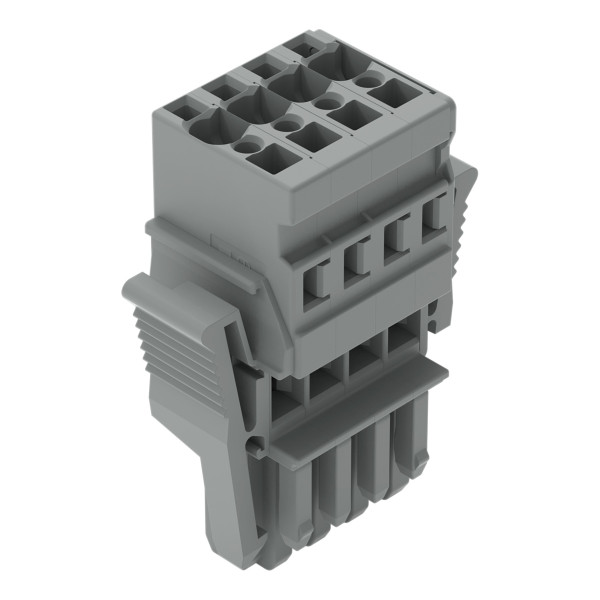 Connecteur femelle 1c, 4 pôles / avec cliquet de verrouillage