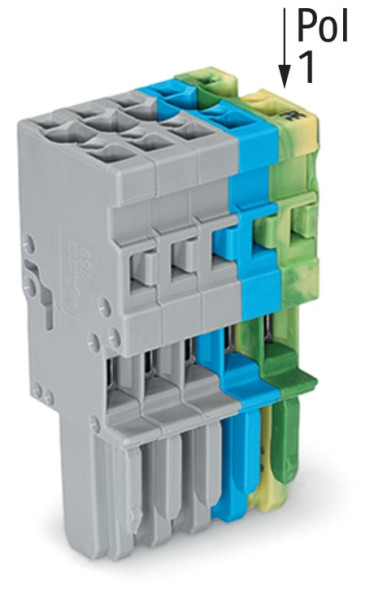 Connecteur femelle pour 1 conducteur gris