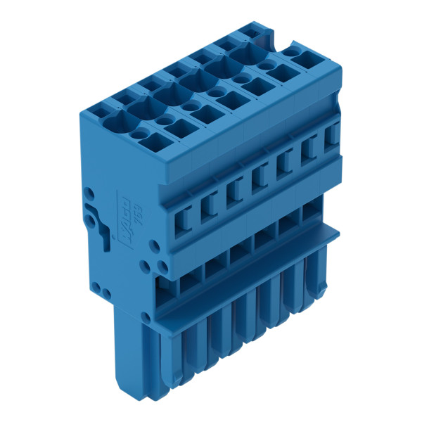 Connect fem. x-com 1c 2.5mm²/7p/bleu