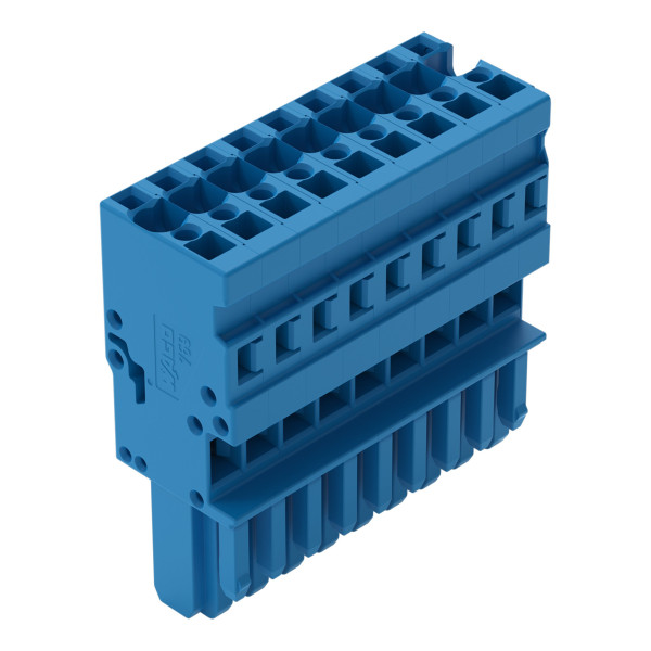 Connecteur femelle pour 1 conducteur bleu