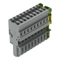 Connecteur femelle pour 1 conducteur gris/ja-ve