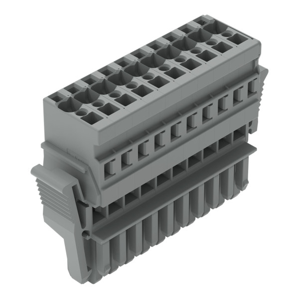 Connecteur femelle 1c, 10 pôles / avec cliquet de verrouillage