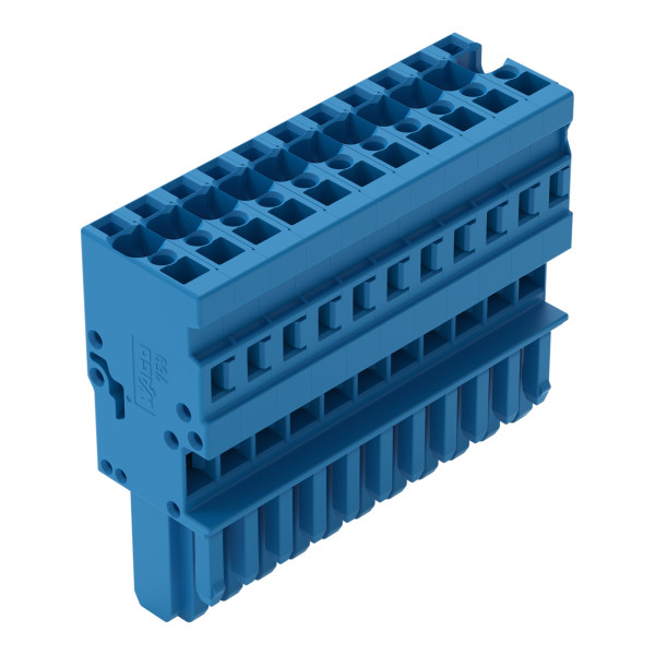 Connecteur femelle pour 1 conducteur, av. détrompeurs, 11 pôle,"r"=4mm² bleu