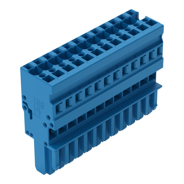 Connecteur femelle pour 1 conducteur bleu
