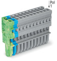 Connecteur femelle pour 1 conducteur ja-ve./bleu/gris