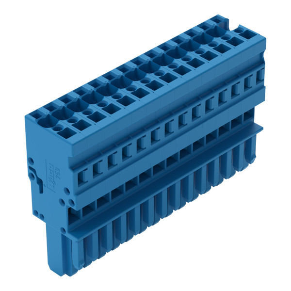 Connecteur femelle pour 1 conducteur, av. détrompeurs, 14 pôle,"r"=4mm² bleu