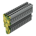 Connecteur femelle pour 1 conducteur ja-ve/gris