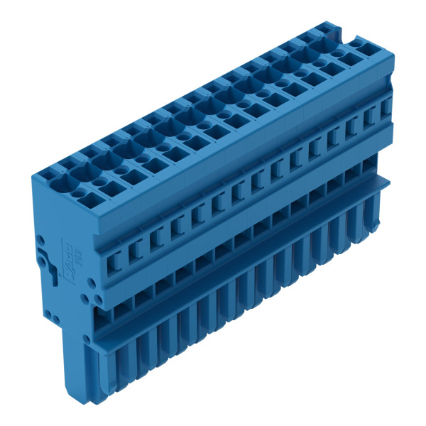 Connecteur femelle pour 1 conducteur, av. détrompeurs, 15 pôle,"r"=4mm² bleu