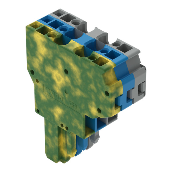 Connecteur femelle pour 2 conducteur gris/bleu/ja-ve