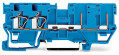 Borne base x-com 2c/2br/4mm²/bleu
