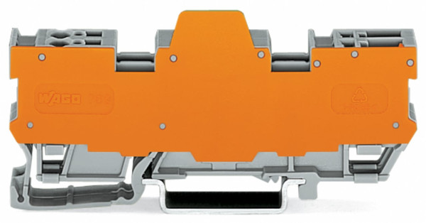 Bloc de bornes de base 1c / 1 broche, avec plaque de séparation/ orange / 4 pôle