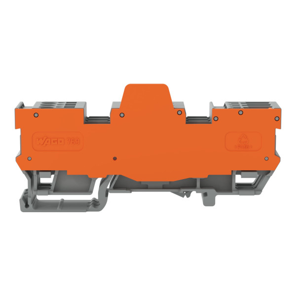 Bloc de bornes de base 1c / 1 broche, avec plaque de séparation/ orange / 6 pôle