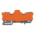 Bloc de bornes de base 1c / 1 broche, avec plaque de séparation/ orange / 6 pôle