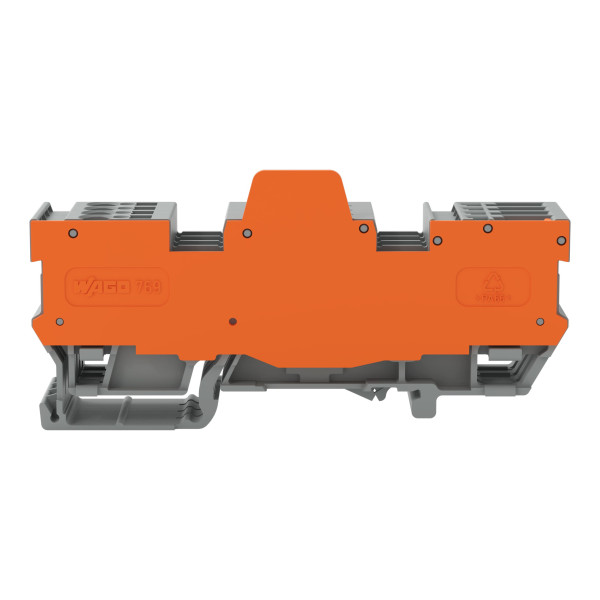 Bloc de bornes de base 1c / 1 broche, avec plaque de séparation/ orange / 8 pôle