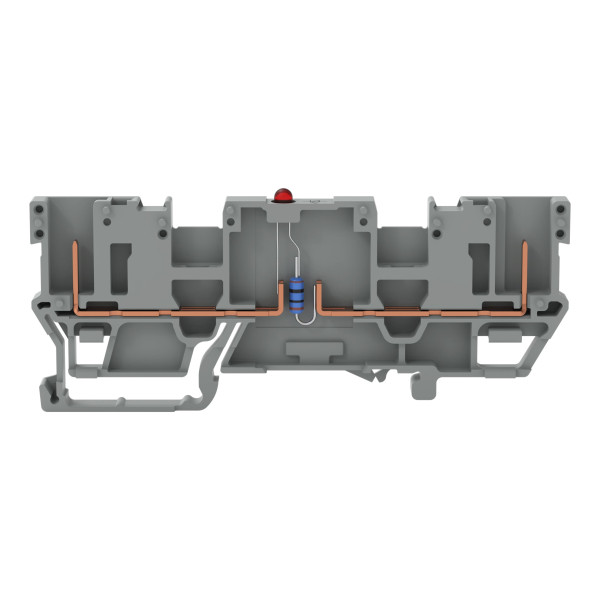 Borne led 24vdc 1br/1br 4mm²blindage
