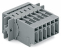Connecteur mâle avec cage clamp et brides de fixation, 3 pôles