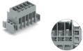 Connecteur mâle tht 1.0 x 1.0 mm solder pin droit, gris