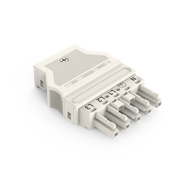 Connecteur femelle 5 pôles avec décharge de traction / blanc - Wago - 770125