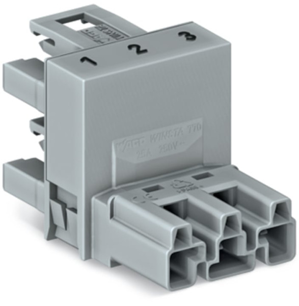 Distributeur « h » 3 pôles cod. b, gris