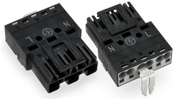 Winsta midi m 3-p 4mm²/cod/noir. - Wago - 770213/002000