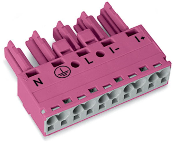 Douille 5 pôles, rose - Wago - 770285/080000