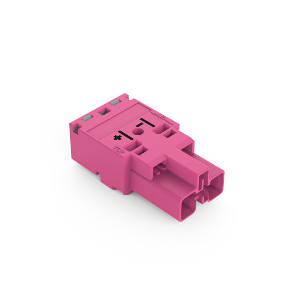 Connecteur 2 pôles, rose