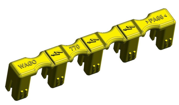 Obturateur conect.male 5 p jaune - Wago - 770360