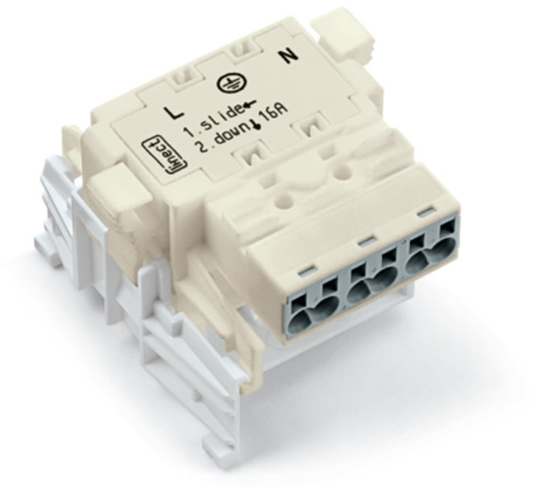 Connecteur en t linect' 3 pôles, blanc