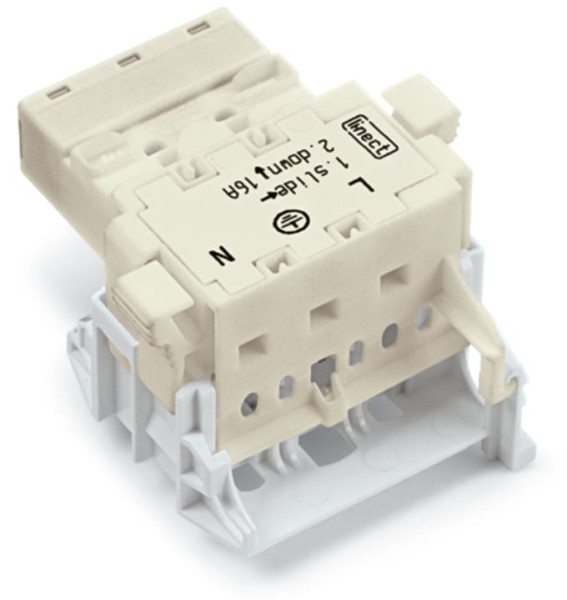 Connecteur en t linect' 3 pôles, blanc
