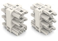 Distributeur quintuple connecteurs 1 mâle / 5 femelles 3 pôles / blanc
