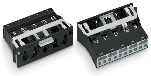 Connecteur encastrable mâle 5 pôles avec contact direct de mise à la terre / noi