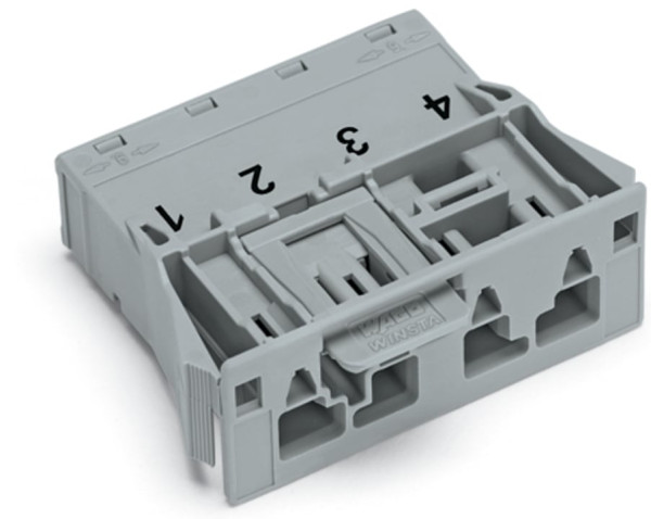 Connecteur encastrable mâle 4 pôles / gris - Wago - 770754