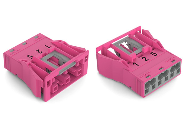 Connecteurs femelles encastrables rose