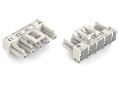 Connecteur femelle pour circuits imprimés coudé 5 pôles, blanc