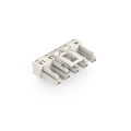 Connecteur femelle pour circuits imprimés coudé 5 pôles, blanc