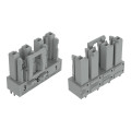 Connecteur femelle pour circuits imprimés droit 4 pôles, gris