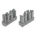 Connecteur femelle pour circuits imprimés droit 4 pôles, gris