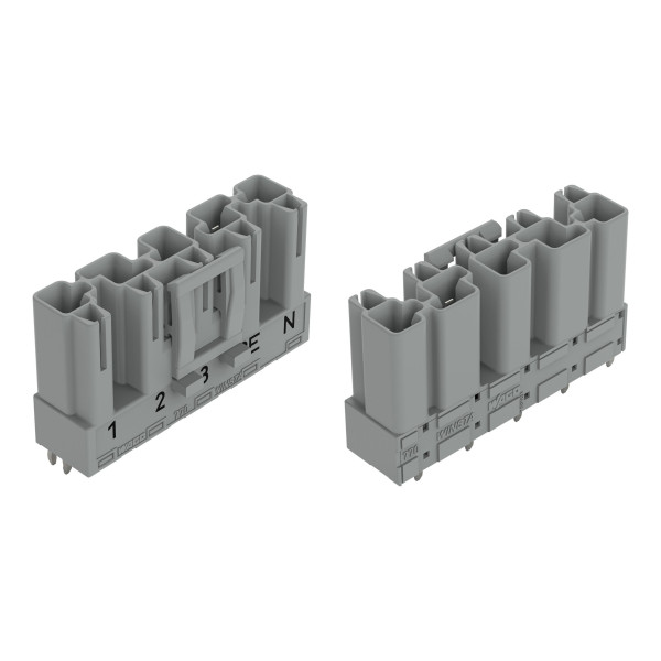 Connecteur pour circuits imprimés droit 5 pôles, gris