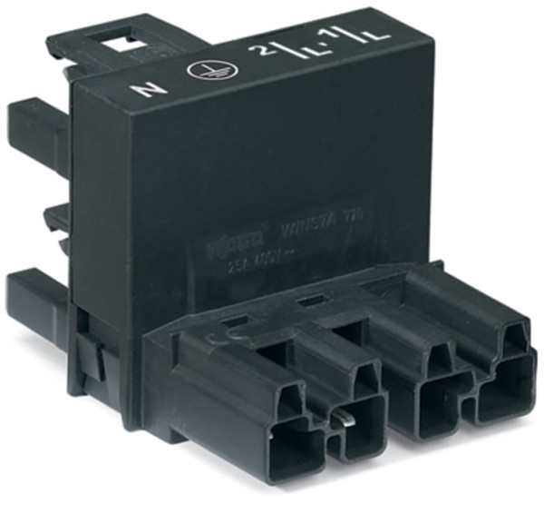 Winsta midi distribut.h 4 p noir - Wago - 770944